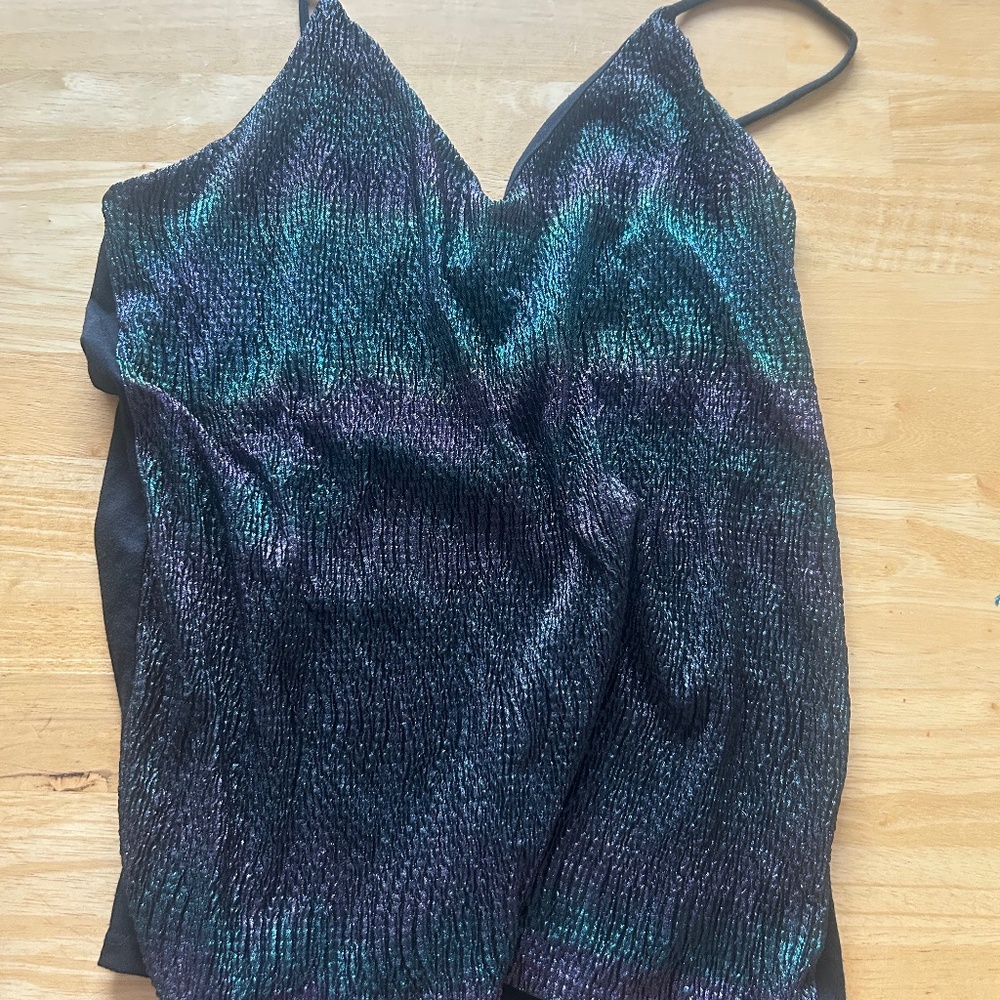 Shimmery Iridescent Bungee Cami Top